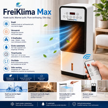 Afbeelding in Gallery-weergave laden, FreiKlima Max - Mobiele allround airconditioner – Koelen in de zomer, verwarming in de winter | Geen installatie nodig