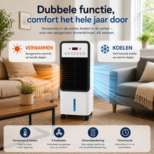 Afbeelding in Gallery-weergave laden, FreiKlima Max - Mobiele allround airconditioner – Koelen in de zomer, verwarming in de winter | Geen installatie nodig