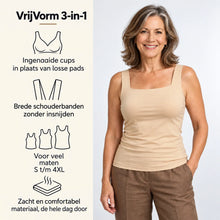 Afbeelding in Gallery-weergave laden, VrijVorm 3-in-1 – de top die uw bh vervangt | ondersteunende comforttop met geïntegreerde bh