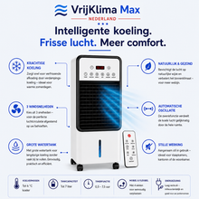 Afbeelding in Gallery-weergave laden, VrijKlima Max - Mobiele allround airconditioner – Koelen in de zomer, verwarming in de winter | Geen installatie nodig
