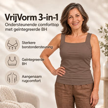 Afbeelding in Gallery-weergave laden, VrijVorm 3-in-1 – de top die uw bh vervangt | ondersteunende comforttop met geïntegreerde bh
